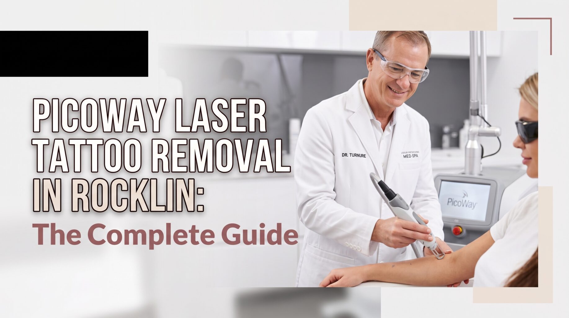 Dr. Turnure performing a laser tattoo removal session using the PicoWay at La Bella Vita Medi Spa in Rocklin, CA