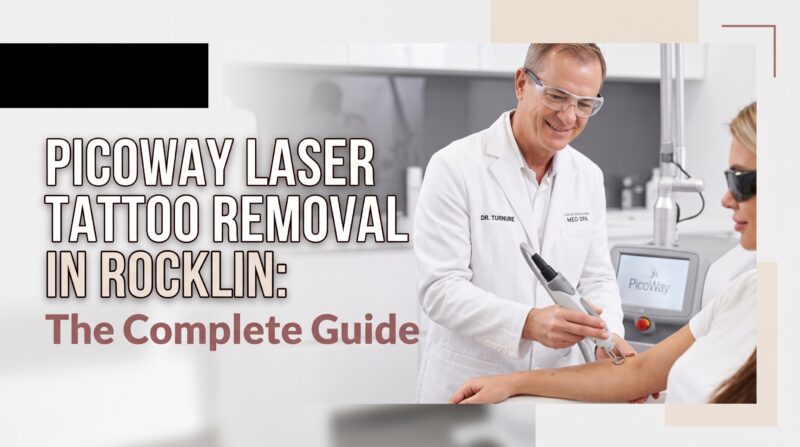 Dr. Turnure performing a laser tattoo removal session using the PicoWay at La Bella Vita Medi Spa in Rocklin, CA